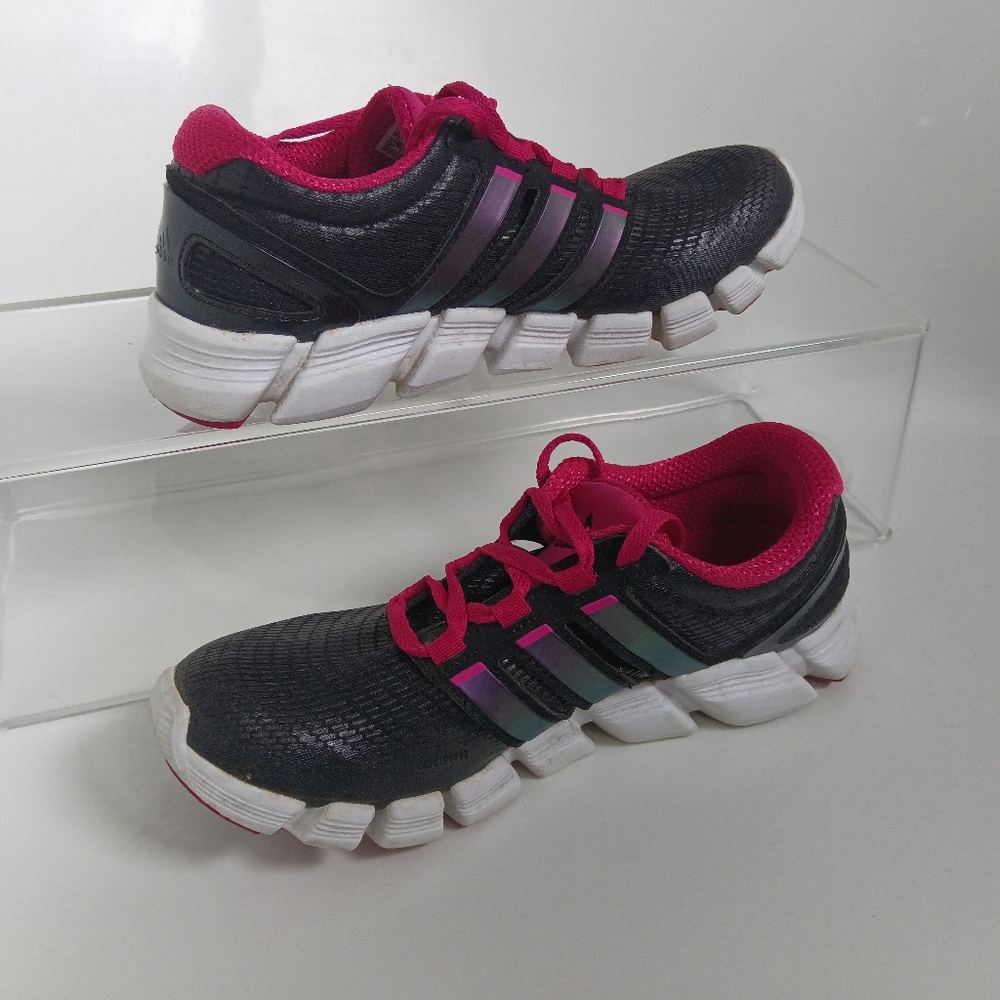 Like New Adidas Women's Running Sneakers In Metallic Pink & Black - Picture 6 of 12